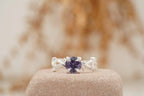 Alexandrite Gold Twist Engagement Ring | June Birthstone - Gigiscc