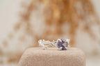 Alexandrite Gold Twist Engagement Ring | June Birthstone - Gigiscc