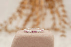 Ruby And Diamond Wedding Band 925 Sterling Silver - Gigiscc