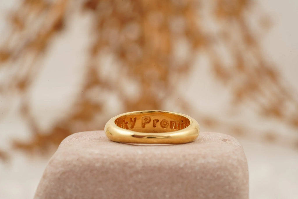 Pinky Promise Couples Stacking 14k Gold Filled Rings - Gigiscc