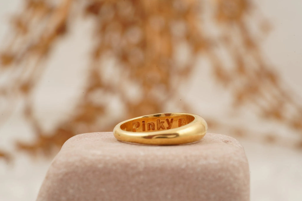 Pinky Promise Couples Stacking 14k Gold Filled Rings - Gigiscc