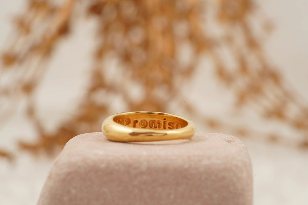 Pinky Promise Couples Stacking 14k Gold Filled Rings - Gigiscc