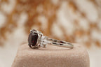 Hexagon Cut Red Garnet Marquise Cut Cluster Engagement Ring - Gigiscc