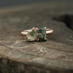 Toi Et Moi Moss Agate Emerald & Pear Cut Ring - Gigiscc