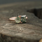 Toi Et Moi Moss Agate Emerald & Pear Cut Ring - Gigiscc