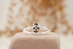 Oval Galaxy Sandstone Twig Engagement Ring - Gigiscc