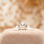 Kite Shaped Alexandrite 925 Sterling Silver Wedding Band - Gigiscc