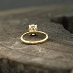 Oval Moissanite Solitaire Ring 10k Solid Gold - Gigiscc