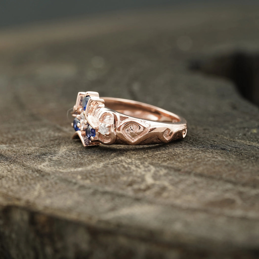 Triforce Zora's Sapphire Spiritual Stone Legend of Zelda Ring - Gigiscc