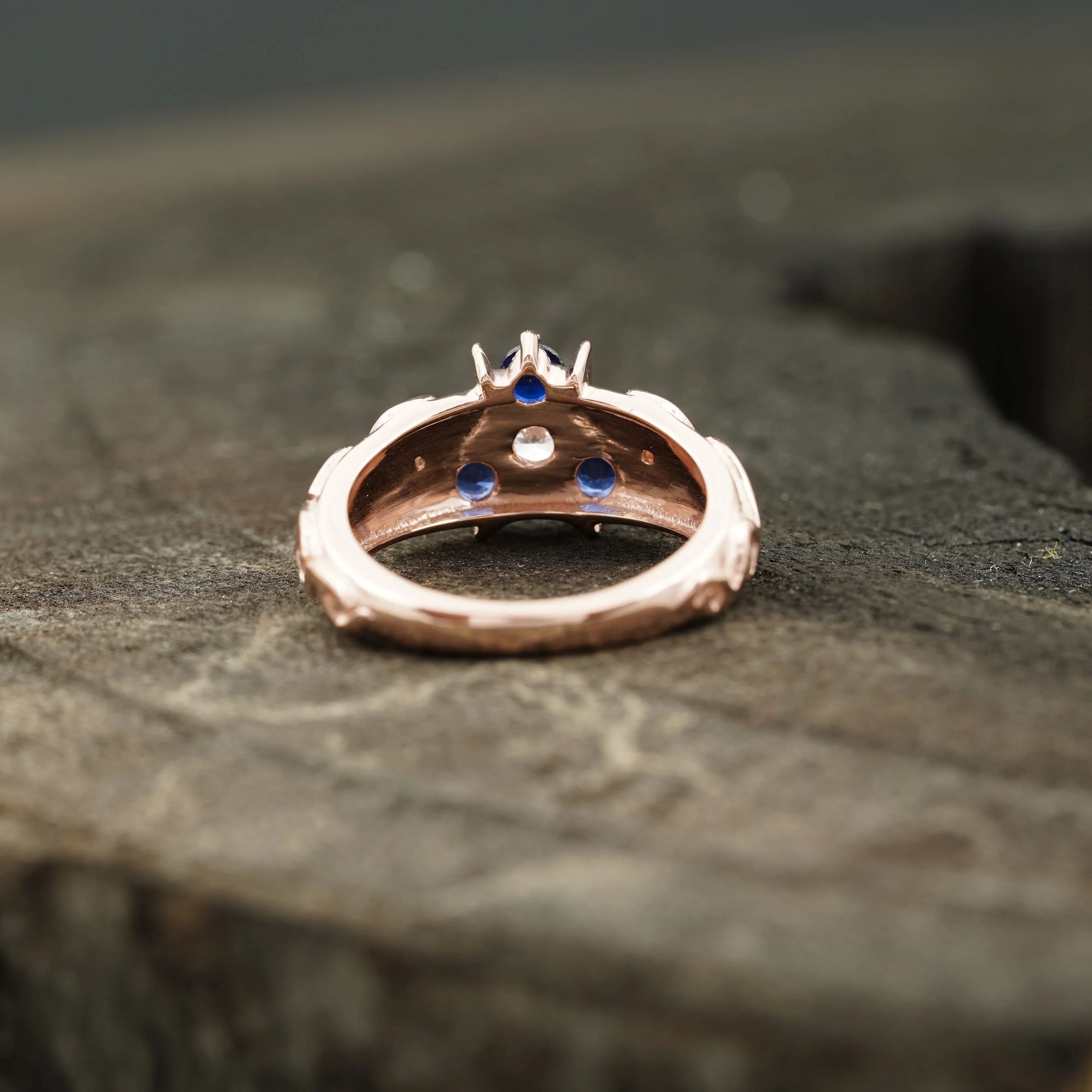 Triforce Zora's Sapphire Spiritual Stone Legend of Zelda Ring - Gigiscc