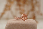 Oval Cut Morganite 2.5ct Engagement Rings For Women - Gigiscc