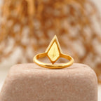Kite-Shaped Citrine Gold Engagement Ring - Gigiscc