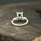 Natural Green Amethyst Prestolite Engagement Ring - Gigiscc