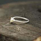 Curved Green Amethyst Stacking Matching Wedding Band - Gigiscc