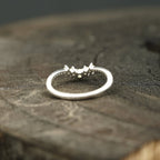 Curved Green Amethyst Stacking Matching Wedding Band - Gigiscc