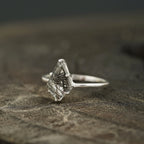 Kite Shaped Black Rutile Quartz Ring - Gigiscc