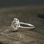 Kite Shaped Black Rutile Quartz Ring - Gigiscc