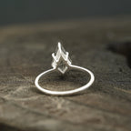 Kite Shaped Black Rutile Quartz Ring - Gigiscc