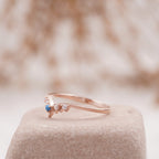 Turquoise Curved CZ Diamond Wedding Band Half Eternity S925 Silver Band For Women - Gigiscc