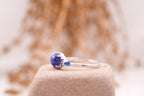 Vintage Blue Star Sapphire Silver Engagement Ring - Gigiscc