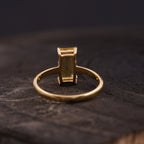 Baguette Citrine Engagement Ring | November Birthstone Jewelry - Gigiscc