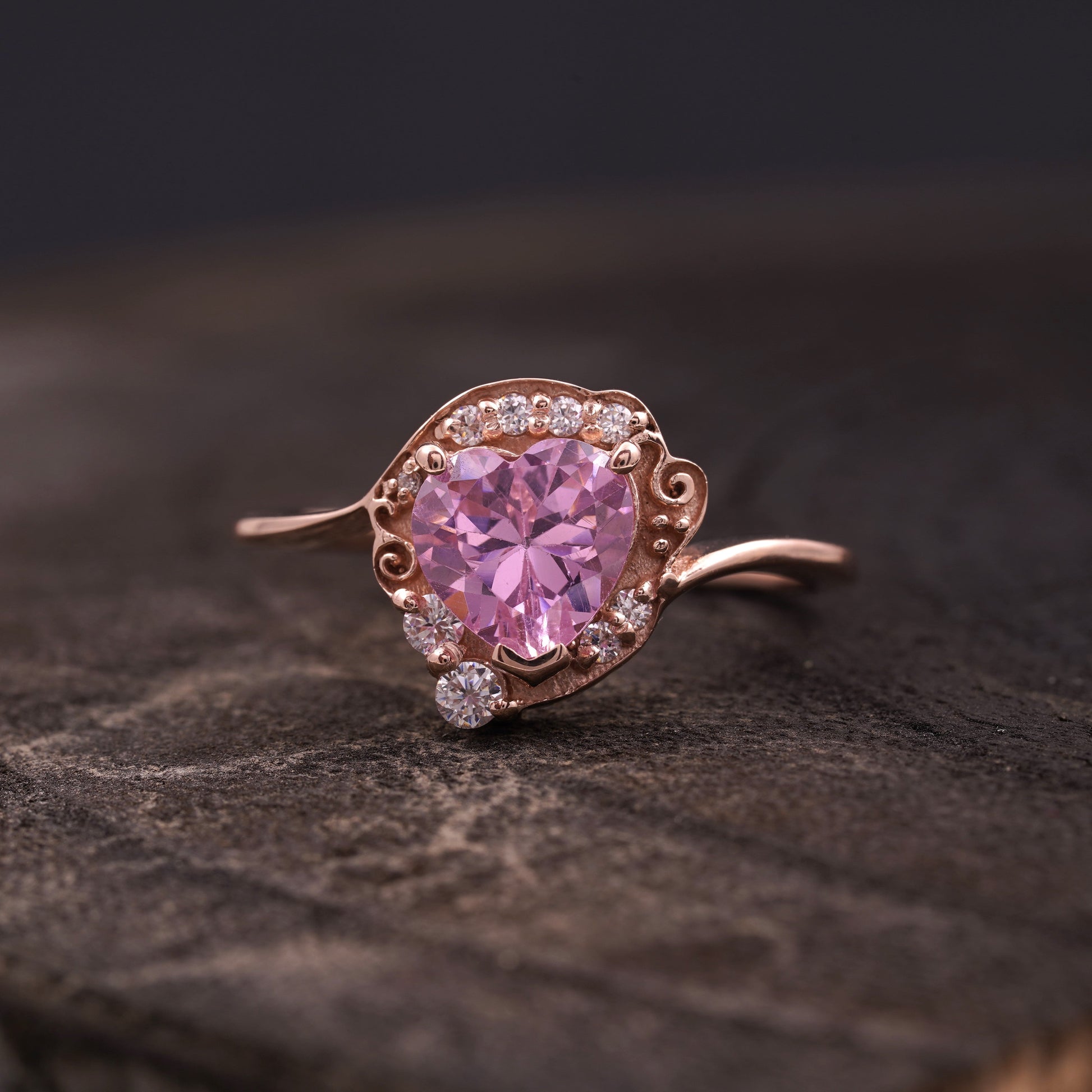 Sailor Moon Heart Cut Anime Engagement Ring – Magical Design