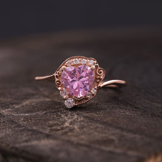 Sailor Moon Heart Cut Anime Engagement Ring – Magical Design