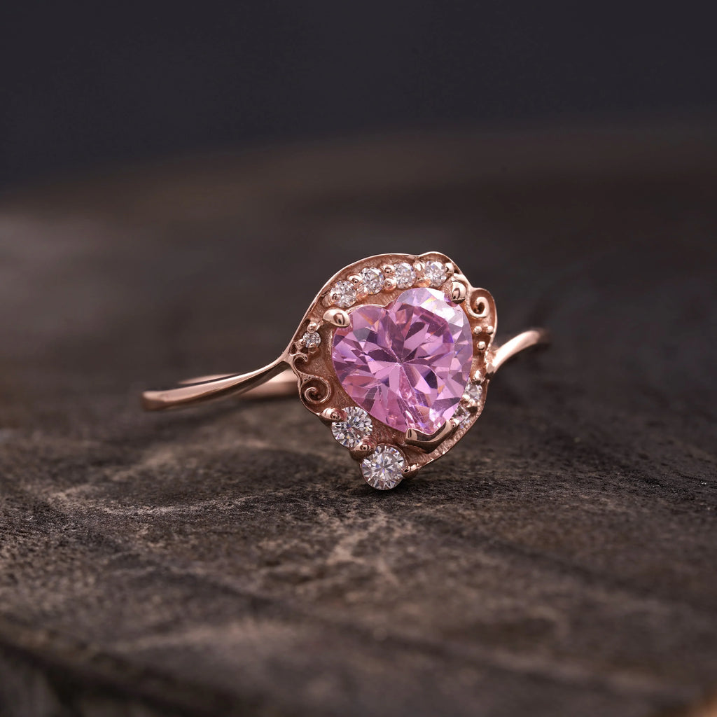 Usagi Sailor Moon Heart Cut Anime Engagement Ring - Gigiscc