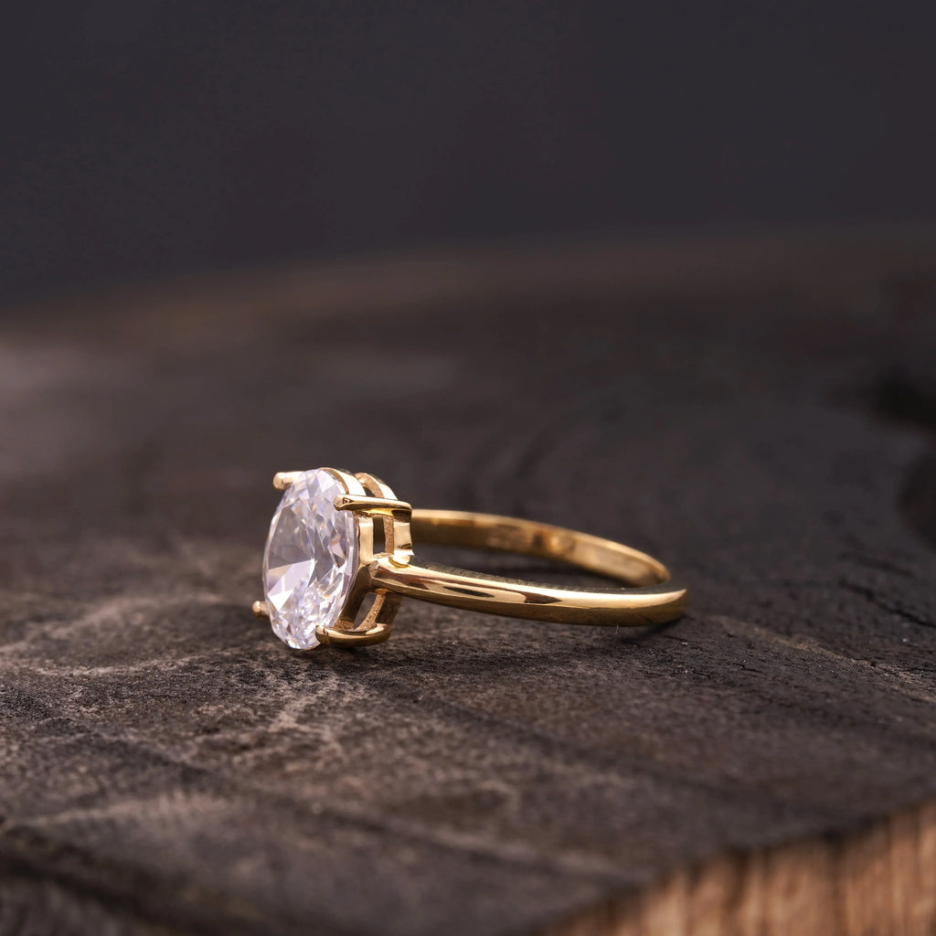 Oval Moissanite Engagement Rings - Gigiscc