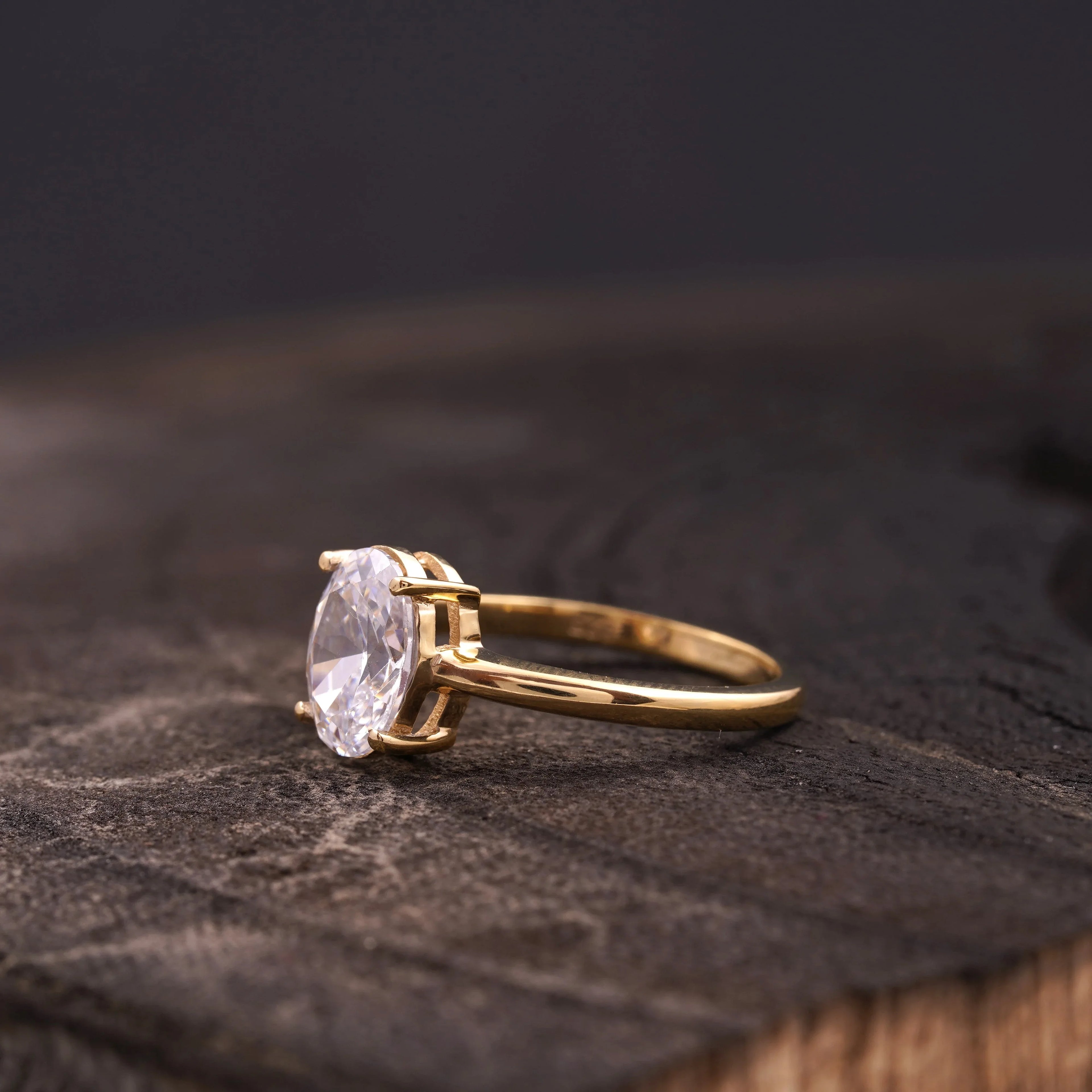 Oval Moissanite Engagement Rings - Gigiscc