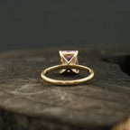 Emerald Pink Sapphire Gold Engagement Ring - Gigiscc