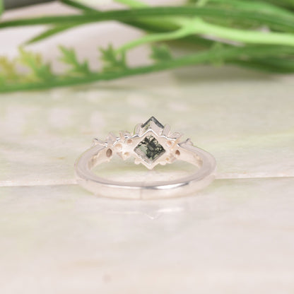 Buy Princess Cut Black Rutile Quartz Ring In 925 Sterling Silver