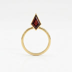 Kite Shaped Red Garnet Ring