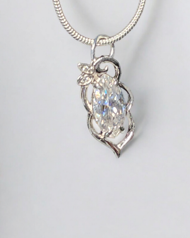 1.5ct Marquise Cut Moissanite Pendant Elegant Moissanite Necklace. (Copy) (Copy)