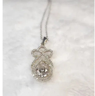 5ct Eye Catching Pear Cut Moissanite Pendant - Gigiscc