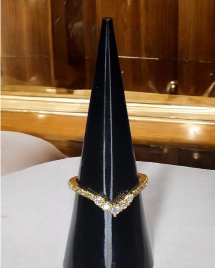 1 ct Moissanite 925 Gold Plated Sterling silver Moissanite band