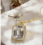 HUGE Flawless Natural White Moissanite Perfect Emerald Cut - Gigiscc