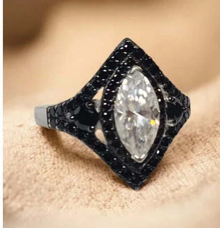 1.5ct Classic and Timeless Marquise Cut Moissanite Ring - Gigiscc