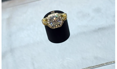 3ct Cushion Cut Moissanite Ring