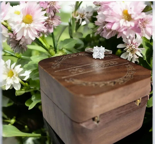 2ct Princess Cut Solitaire Moissanite Ring - Gigiscc