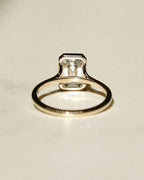3 CT Emerald Cut Moissanite Engagement Ring Bezel Set Wedding Rings - Gigiscc