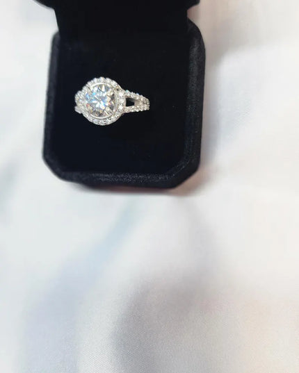 2ct Classic and Timeless Brilliant Cut Moissanite Solitaire Ring in sterling silver