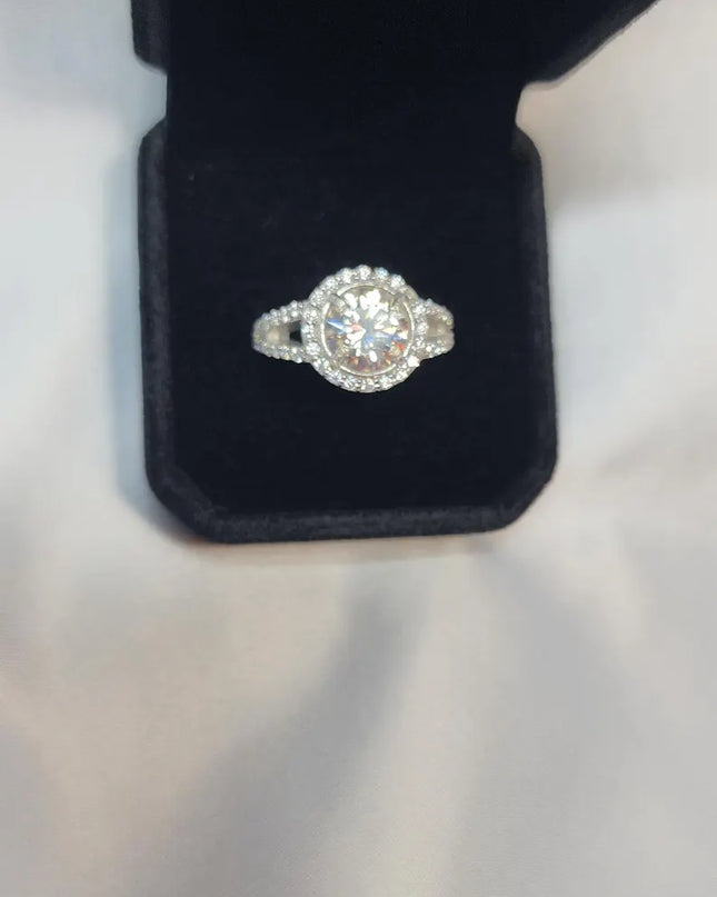 2ct Classic and Timeless Brilliant Cut Moissanite Solitaire Ring in sterling silver