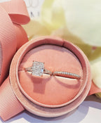 2.5CT Radiant Cut Moissanite Engagement Ring Set - Gigiscc