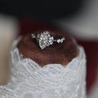 Marquise Cut Moissanite Engagement Unique Promise Ring - Gigiscc