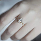 Marquise Cut Moissanite Engagement Unique Promise Ring - Gigiscc