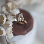 Marquise Cut Moissanite Engagement Unique Promise Ring - Gigiscc