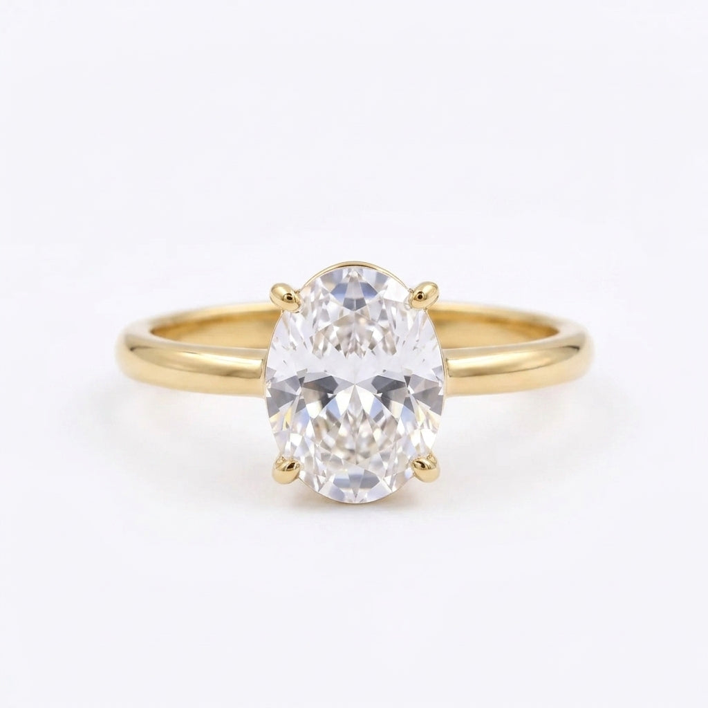 Oval Moissanite Engagement Rings