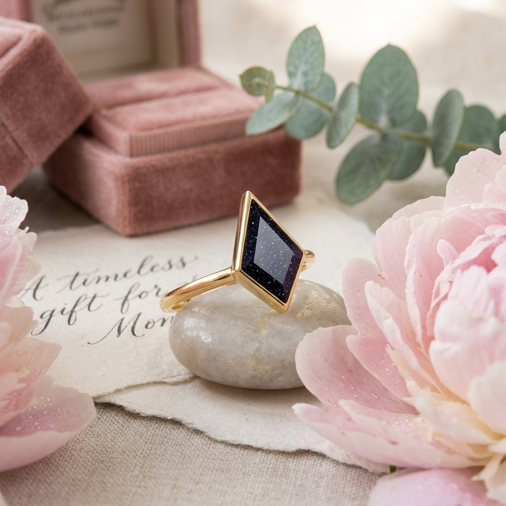 Kite Shaped Sandstone Ring with object