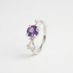 Alexandrite Gold Twist Engagement Ring | June Birthstone